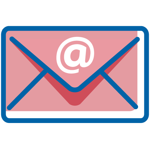 Envelope with email at symbol. Illustration.